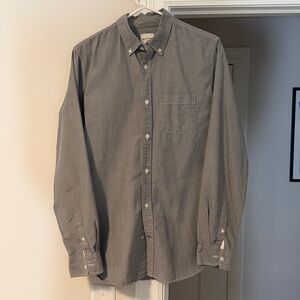 GAP Modern Oxford button down shirt M Tall Gray